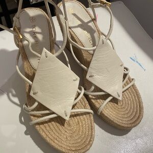 Tory Burch espadrille wedge shoes size 7.5